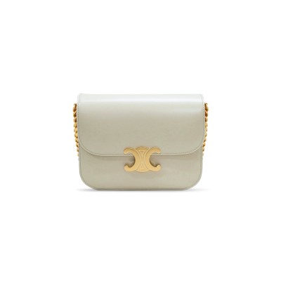 CELINE SHOULDER BAG IN COLLEGE TRIOMPHE SHINY COWHIDE 113583BF4.02PV (20*16*5cm)